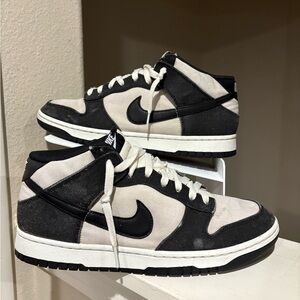 Nike Dunk Mid 'Panda' Sail/Black-Sail-Black Canvas DV0830-102 Mens Size 10.5